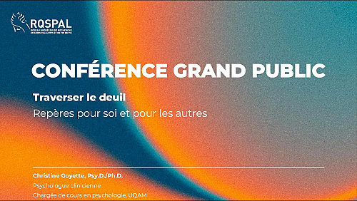 <h2>Conférence sur le deuil</h2>